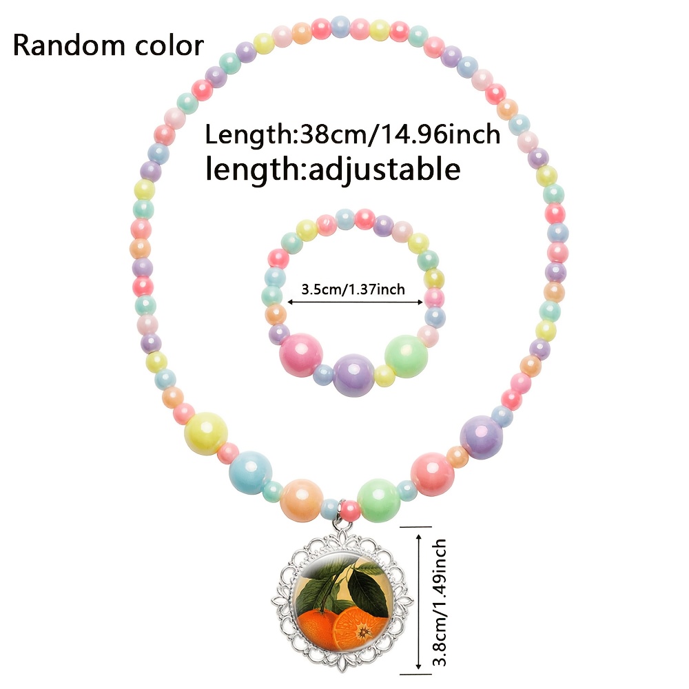 2pc Women's Vintage Illustration Necklace & Bracelet Set, Gift for Her